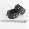 NXY Sex Adult Toy Sodandy Black Leather Ankle Cuffs Adjustable Fetter Shackles Bondage Restraints Product Games for Couple Torture Fetish1216