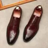 Große Größe EUR45 Schwarz / Braun / Wein Rote Oxfords Business Schuhe Echtes Leder Hochzeitsschuhe Herren Social Schuhe