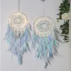 Işıkları ile Rüya Catcher El Yapımı Duvar Asılı Dekor Süsler Kızlar Için Craft Bedroom Araba Ev Renkli Tüy Dreamcatchers