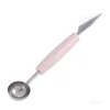 Stainless Steel Fruit Spoon Ice Cream Round Spoons Fruit Carving Knife Kitchen Tools 3 Style T500906