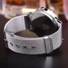 Clover -märke tittar på kvinnor män unisex 3 blad bladstil dial silver metall stål band kvarts handledsur AD122105027