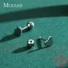 100% réel 925 Sterling Silver Simple Hearts Stud Boucles d'oreilles Mode Perle ronde Boucle d'oreille pour femmes Déclaration Fine Bijoux 210707