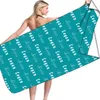 De nieuwste 160x80cm bedrukte strandhanddoek, briefstijl, microfiber, zonbestendig en sneldrogend, kan worden gedragen, ondersteunen aangepast logo