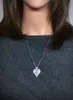 Heart Lovers Lab Diamant Pendentif Réel 925 Sterling Silver Party Pendentifs De Mariage Chaîne Collier Pour Femmes Charme De Mariée Bijoux 210248b