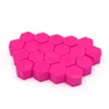 uxcell 20 pcs 19mm rosa azul preto silicone carro luminoso veículo veículo pneu cubo de parafuso de parafuso