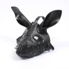 In Stock Cosplay Rabbit Heaear Metal Spike Heehog Punk Biker Mask Goth Rock Cosplay Masquerade Punk Halloween Mask X0803