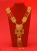 Halsband örhängen set 24k guldfärg dubai för kvinnor flickor brud afrikanska bröllop gåvor brud smycken