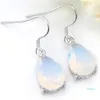 LuckyShine 5 Sets Fashion Wedding Water Drop Moonstone Pendants/Earrings Sets 925 Silver Jewelry Mother Gift