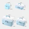 Medicine Box Portable First Aid Kit Storage Plastic Multifunctional Family Organizer with Handle Large Capacity 211102