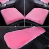 Capas de assento de carro moda capa de pelúcia universal rosa bege azul artificail almofada inverno quente protetor4150067