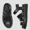 Lyxdesigner Sandaler Kvinnor Black Summer Causal Shoes Bekväm äkta läderspänne Dr Martin Platform Sandaler Storlek 35-402502075