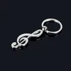 Metal Musical Note Keychain Luxury Car Key Ring Bag pendant Keychains For Man Women Gift jewelry