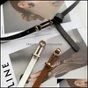 Belts & Aessories Fashion Women Pu Leather Belt Solid Color Thin Skinny Waistband Adjustable Feamel Dress Coat Strap Drop Delivery 2021 Gzi9