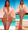 2021 Plus Size Arabisch ASO EBI Luxueuze Mermaid Sexy Prom Dresses Kant Kralen Kristallen Avond Formele Partij Tweede Receptie Jurken Jurk ZJ393