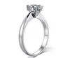 925 Sterling High-end Imitacja Diamentowy Pierścień, Koreański Moda Snowflake Damska Pierścień Silver DPCK