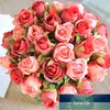 12 teste/fascio fiori di rosa artificiali bouquet da sposa vaso decorativo per matrimoni per la decorazione domestica forniture per feste Flores prezzo di fabbrica design esperto qualità più recente