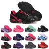 2021 Womens Sneaker 3s Speedcross 3 III CS Scarpe da trail running Alta qualità Carmine Triple Nero Viola Run Walking Outdoor Casual Trainer taglia 36-40 H19