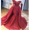 Elegante zeemeermin prom jurken boho vestido de novia sirena sexy open rug korte mouw kralen lovertjes kant slanke bruid jassen