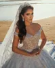 Saudi Arabic Beach Wedding Dresses Lace Sequins Vintage Bridal Dress Off the Shoulder Custom Made vestido de novia