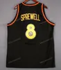 Custom Retro Latrell 15 Sprewell NY 8 College State Basketball Jersey All Ed Blue Black Size S-4xl Qualsiasi nome numero