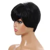 Perruque synthétique courte Bobo 9.5 pouces Pelucas perruques en fibres haute température Perruques de cheveux humains WIG-375