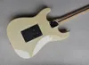 Guitare électrique jaune lait à 6 cordes avec Floyd Rose, micros SSH, touche en érable, personnalisable