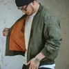 Maden Casual MA-1 Hommes Vestes Vert Militaire Vol Bomber Réservoir Manteau Solide Vintage Manteaux Monocycle Veste Col Hommes Vêtements 210927