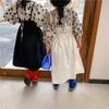Koreanischer Stil Frühling süßes einfarbiges Slip-Kleid 2-7 Jahre Kinder Mädchen Baumwolle All-Match ärmellose Weste Kleider 210615