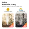 Solar Powered Water Fountain Outdoor Bird Bath Pump Lights Waterfall Floating for Pool Pond Garden 210713