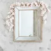 PARTY JOY 2PCS 144 1.8M Artificial Cherry Blossom Garland Fake Silk Flower Hanging Vine Sakura for Party Wedding Arch Home Decor Y0728