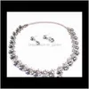 & Sets Unique Tyle Crystal Pearl Bridal Necklace And Earrings Jewelry Set Drop Delivery 2021 Xbnay