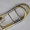 Produit réel MARGEWATE Bb-F # Tune Tenor Trombone Or Laiton Plaqué Instrument de Musique Professionnel Avec Étui Accessoires