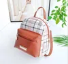 Cute Girl Plaid Backpack Fashion Kids PU Leather Schoolbags Girls School Bags Lady Backpacks Children Shoulders Bag 5 Colors