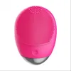 Spazzola per il viso in silicone elettrico Detergente per la pulizia delle vibrazioni soniche Lavaggio profondo Pulizia dei pori Massaggiatore per la pelle rosa/rosa rossa