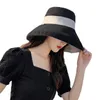 Kvinnor Sommar Dubbelsidig Reversibel Bucket Hat UV Protection Wide Brim Contrast Color Packable Floppy Beach Sun Cap