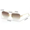 2021 Sprzedawanie mody metalowego Diamond Cut Cut Lens Okulary przeciwsłoneczne UV400 Ochrona Bezpoślizgowa 18 -karatowa złota mężczyzna i samica okularów Słońca Retro 265C