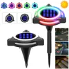8/10 LED Solar Power Disk Light Buried Outdoor Under Ground Waterproof Lamp
