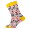 Chaussettes pour hommes femmes heureux drôle personnalité impression art kawaii animal dessin animé coton mode harajuku coloré cyclisme chaussette men269v