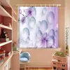 3d violet rose fleur imprimé rideau occultant pour petites fenêtres épaissir tissu chambre rideaux courts enfants chambre BE-C057 rideaux