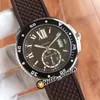 Big Date 42mm Diver W7100056 W2CA0004 Watches Asian 2813 Automatic Mens Watch Black Dial Steel Case Rubber Strap Spot HWCR 8Color Hello_Watch
