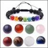 Kettingen hangers sieraden armband geschenkdoos vrienden 7 chakra stenen bollen collectie vrouwen mannen genezen yoga quartz kristal hanger neklozen