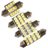 50 adet LED Ampuller 41mm Festoon Beyaz İç Araba Işıkları 12SMD Oto Dome Okuma Işık Için 12SMD 3528 Cipsi 12 V