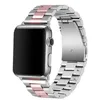 Luxe Hommes Femmes Montres Intelligentes Bracelet En Métal Bracelet En Acier Inoxydable pour Apple Watch Bandes iwatch Série 6 5 4 3 38 40 42 44mm Bracelet Bande Ceinture Ajuster Boucle Outil 504F