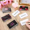 Grußkarten 50 Stück Dankeskarte 5 * 9 cm Kreative rote Lippen zur Unterstützung meiner kleinen Geschäftshochzeit / Festival / DIY-Geschenkdekoration