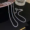 925 Silver Sparkly Clavicle Chain Necklace Women Bling Bling Necklaces Gift for Love Girlfriend Fashion Jewelry