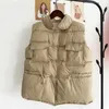 Winter Down Vests Women Sleeveless Bodywarmer Woman Jacket Windbreaker Clothes Lightweight Coat Warm Waistcoat 210915