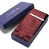 38 styles Tie Hanky Cufflinks With Gift Box Jacquard Woven Neckties Set For Men Wedding Party Lots of accessories