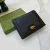 Designer- Women Wallet Short Purse Card Holder Coin Purses Fashion Wallets Made of Leather Bamboo Decoration