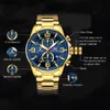 MINI FOCUS Orologi da uomo Top Brand di lusso Orologio in oro Calendario Cronografo impermeabile Multifunzione Business Horloges Mannen 210329