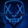 10 kolorów Halloween Straszna maska ​​Cosplay Maska LED Light Up El Wire Horror Mask Glow In Dark Masque Festival Party Maski CYZ32324004774